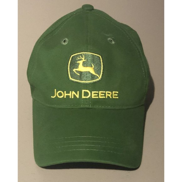 John Deere Green Embroidered Adjustable Strap Back Hat Pre-owned. Clean! - Picture 3 of 3